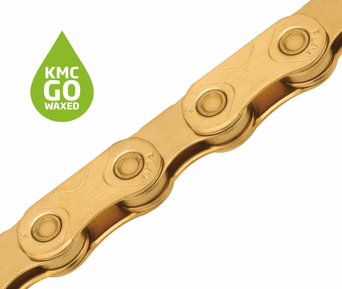 Cadena Kmc X Flat para Sram 12-13v Waxed Dorada