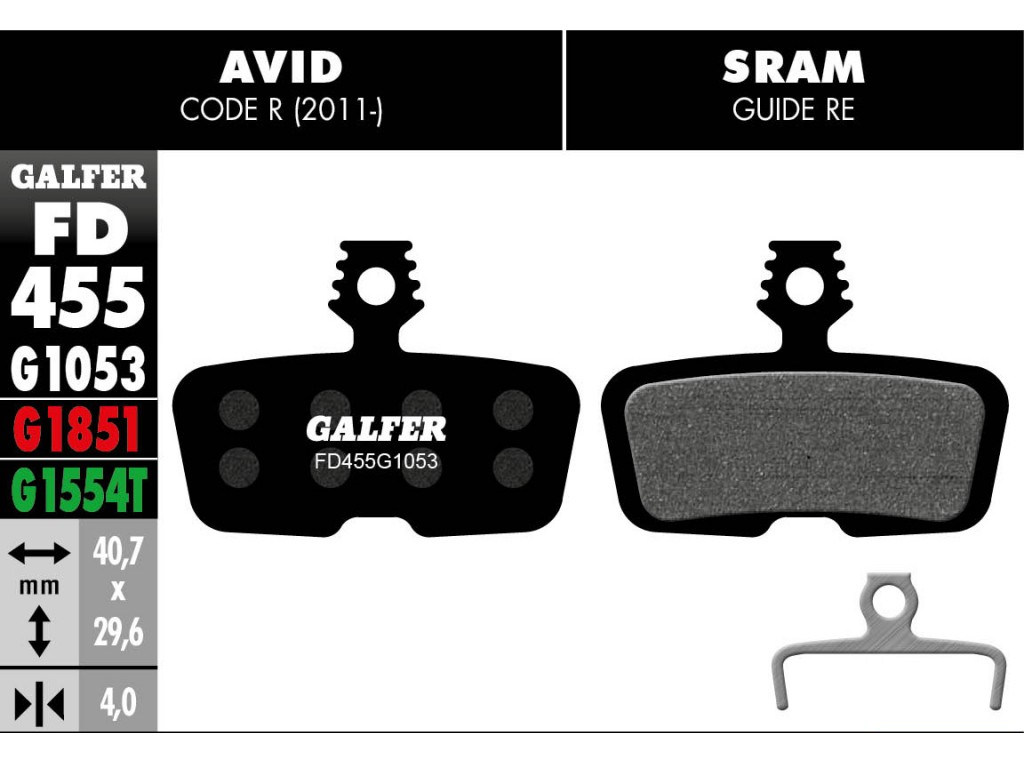 Pastilla De Freno Galfer Sram Avid RSC Guia RE Standard