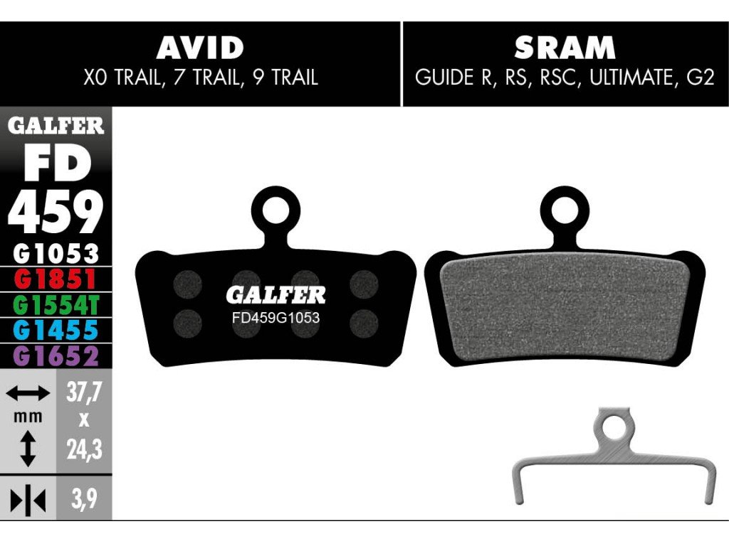 Pastilla De Freno Galfer Sram XO Trail Elixir FD459G1053 Standard
