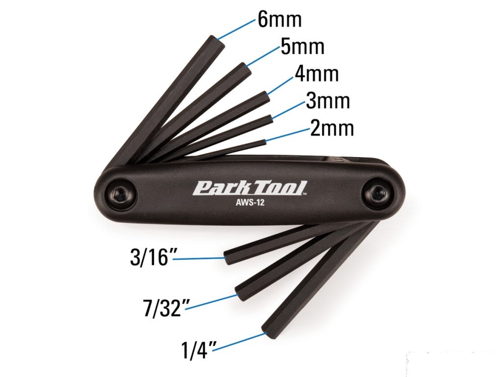 Multiherramienta de llaves hex plegable Park Tool AWS-12