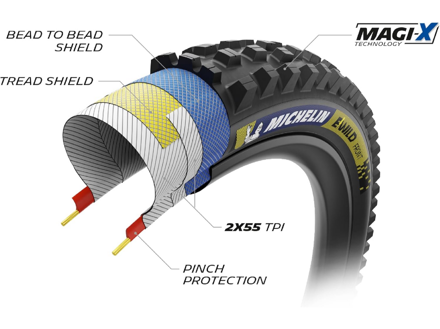 Caucho Para Bicicleta Michelin E-wild 27.5x2.6 Tlr Competition