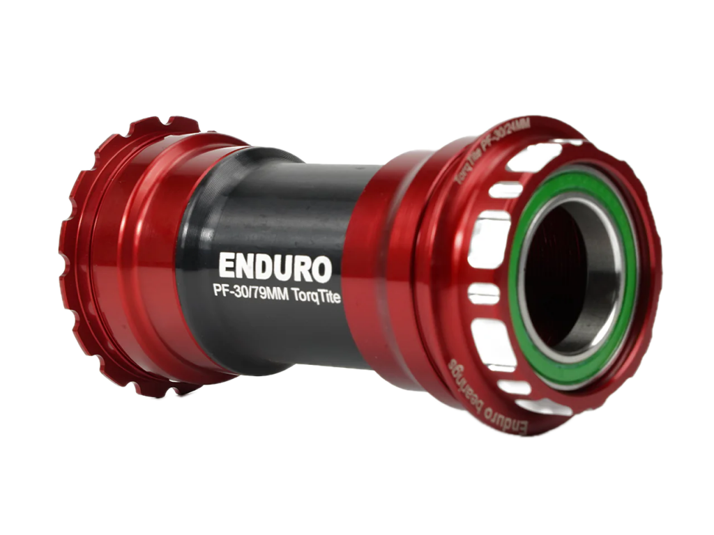 Cazoleta o eje central Enduro Bearings BKS-0115 TorqTite Acero inoxidable BBRight Shimano 24mm Red