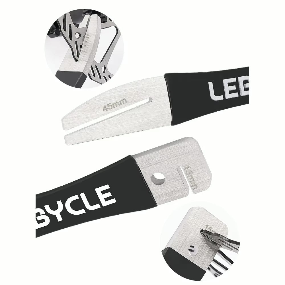 Herramienta para enderezar discos de freno de bicicleta