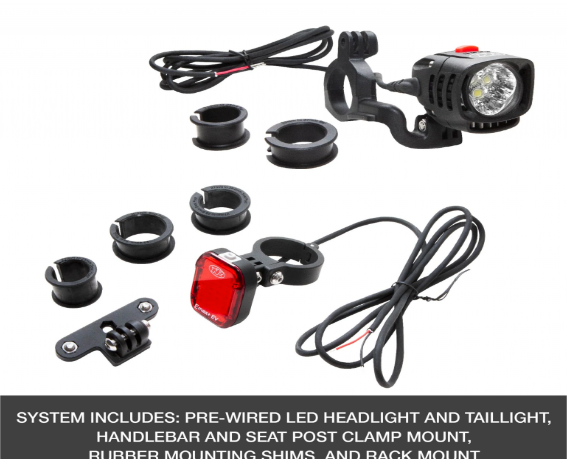 Combo Luz Delantera y trasera para eBike Epro 1000 / Emax+ 150 Nite Rider