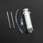 Jeringa para tubeless risk graduada con llave y conexiones