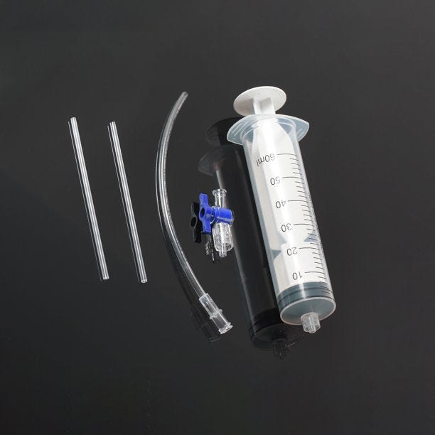 Jeringa para tubeless risk graduada con llave y conexiones