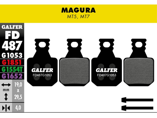 Pastilla de freno Galfer Magura MT5 MT7 Standard