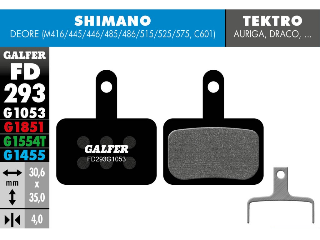 Pastilla de freno Galfer Shimano Deore Standard