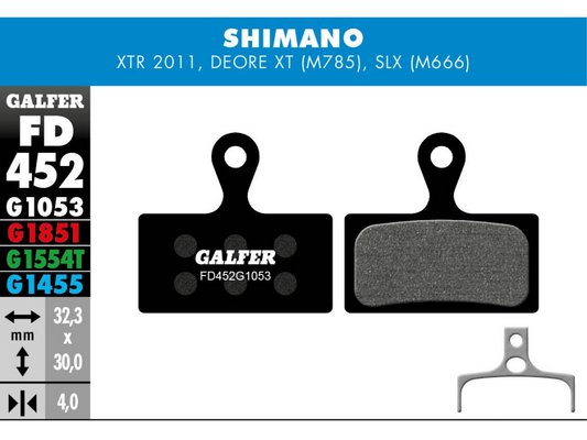 Pastilla De Freno Galfer Shimano XT XTR SLX Standard