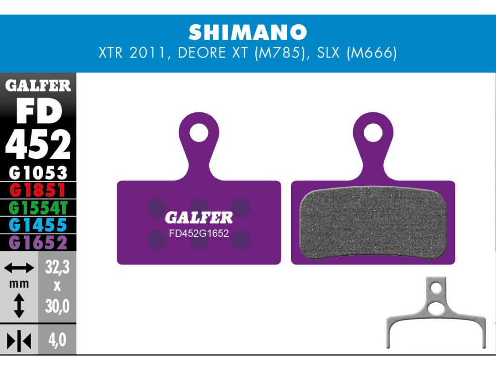 Pastilla De Freno Galfer Shimano XT XTR SLX E-Bike