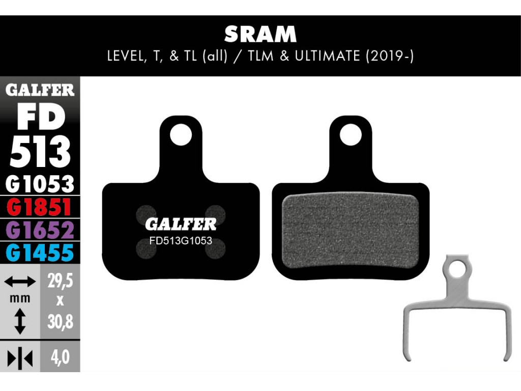 Pastilla De Freno Galfer Sram Level T TL Standard