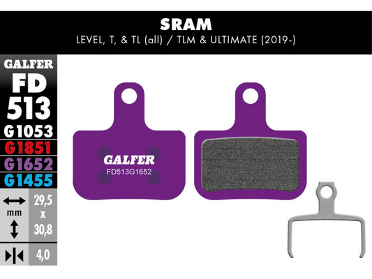 Pastilla De Freno Galfer Sram Level T TL E-Bike