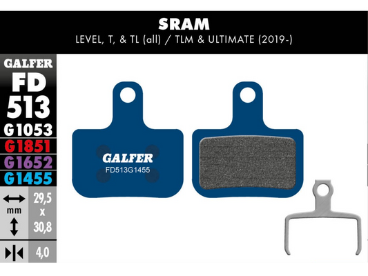 Pastilla De Freno Galfer Sram Level T TL Road