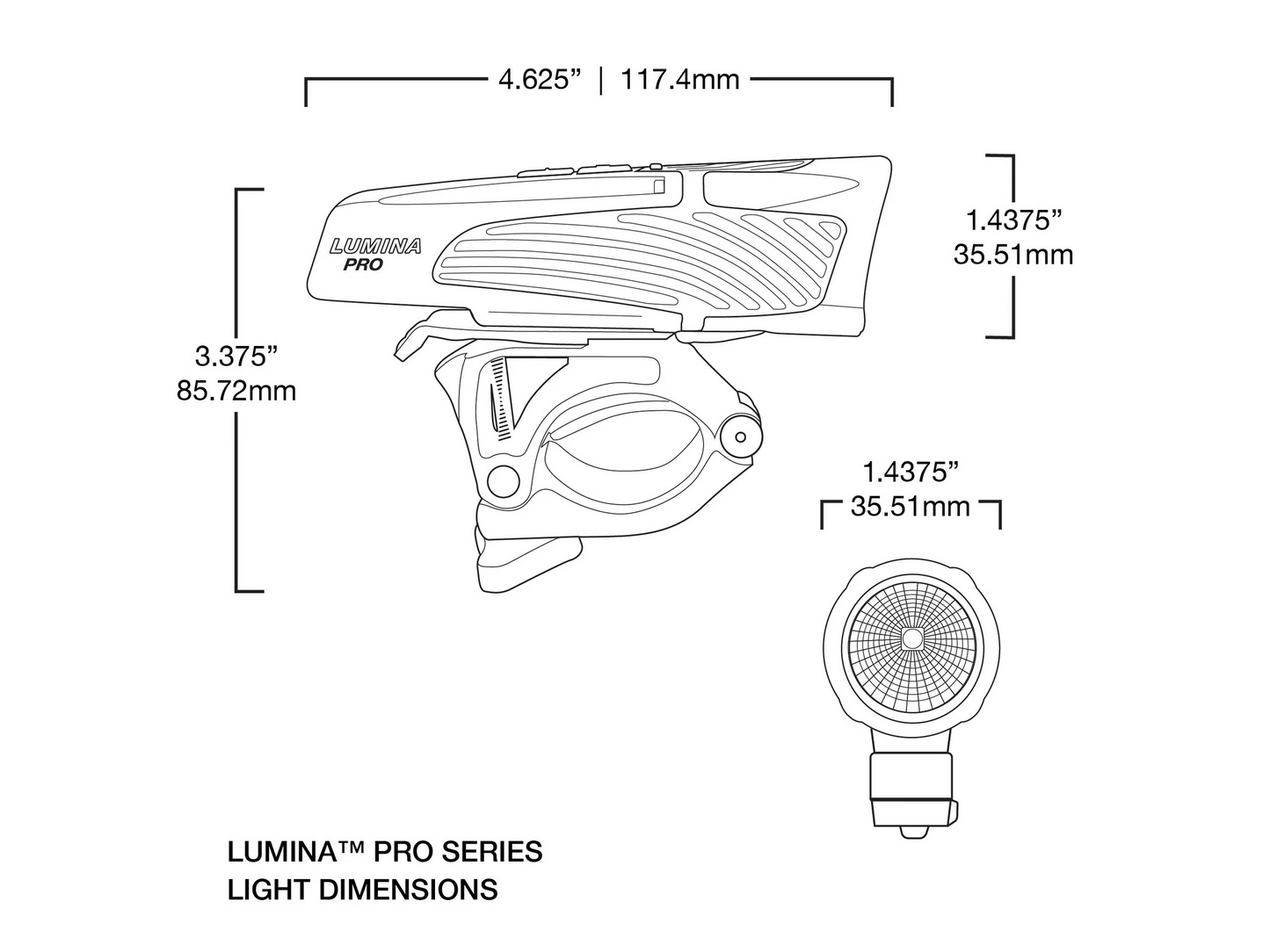 Luz Delantera Lumina Pro 1300 Nite Rider