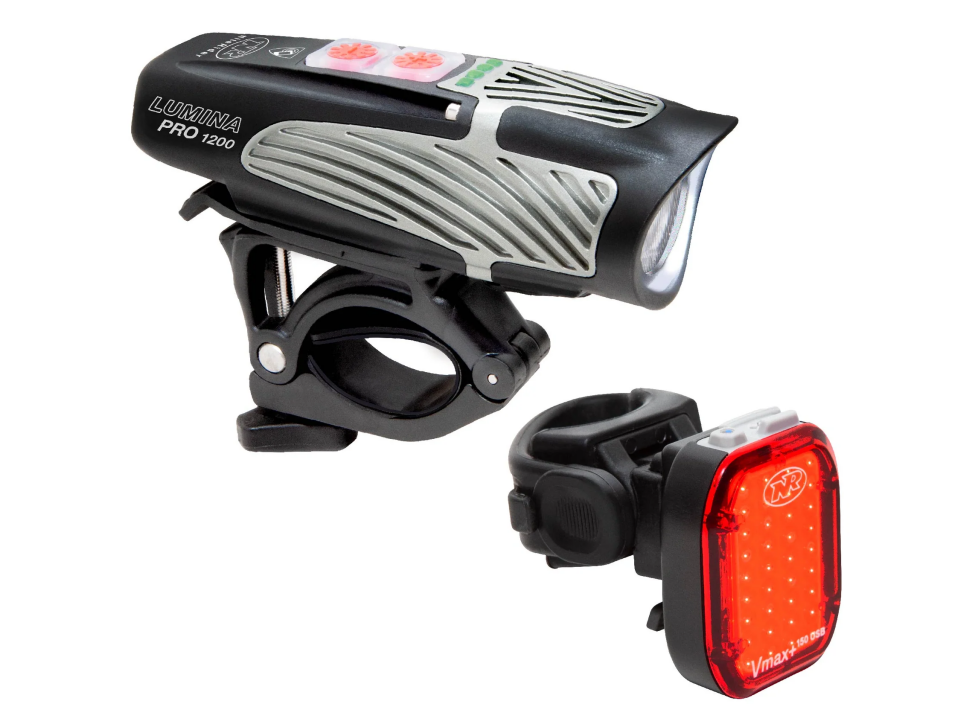 Combo Luz Del y tra Nite Rider Lumina Pro 1200 Vmax+150