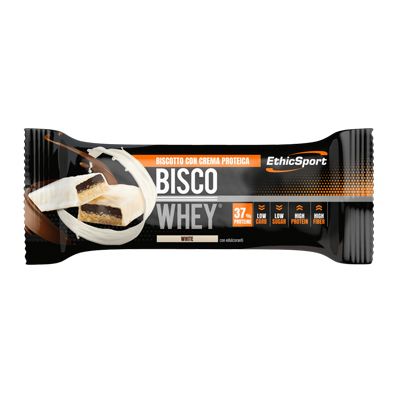 Barra Bisco Whey protein 37% Chocolate blanco Ethicsport