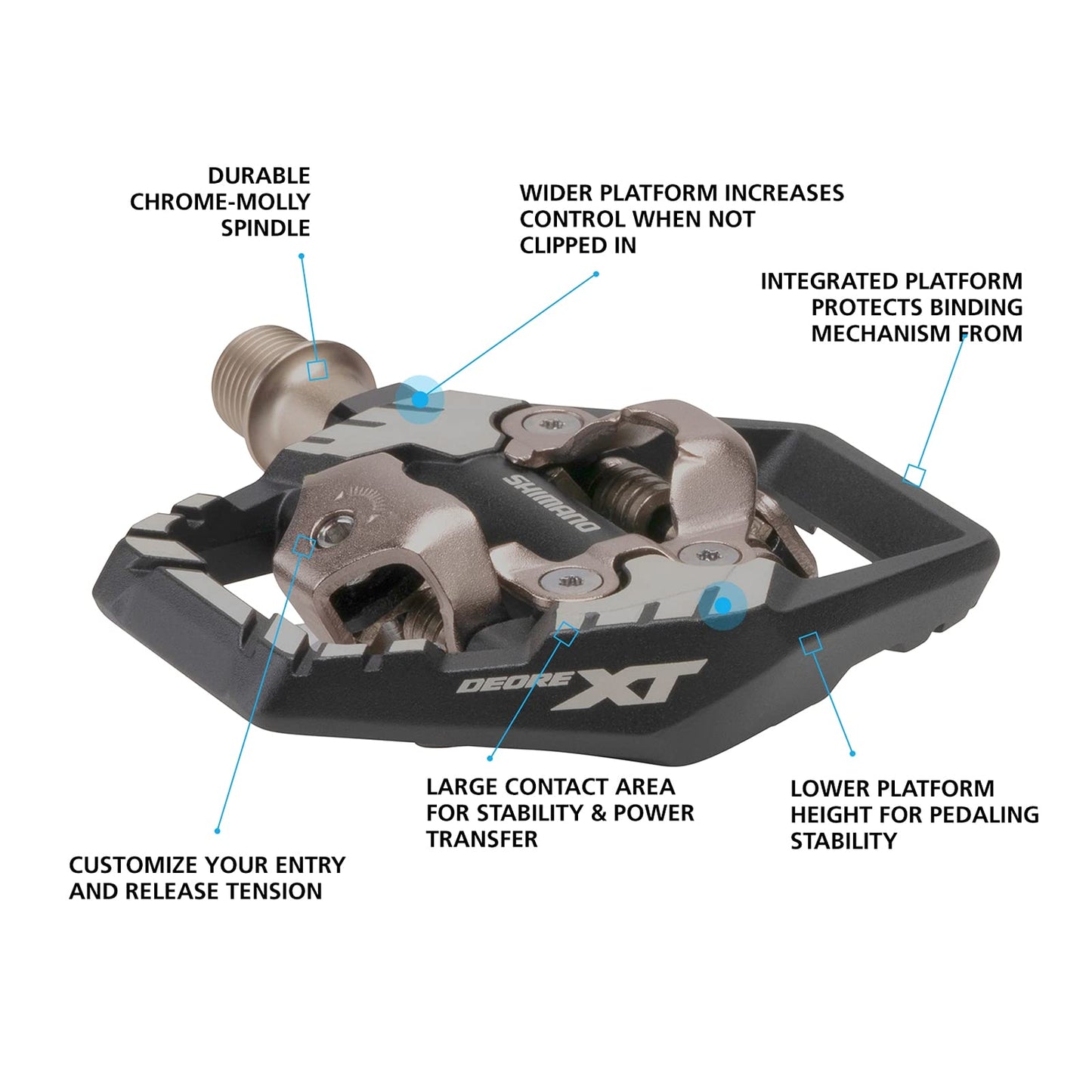 Pedal trabas Shimano Deore XT PD-M8120