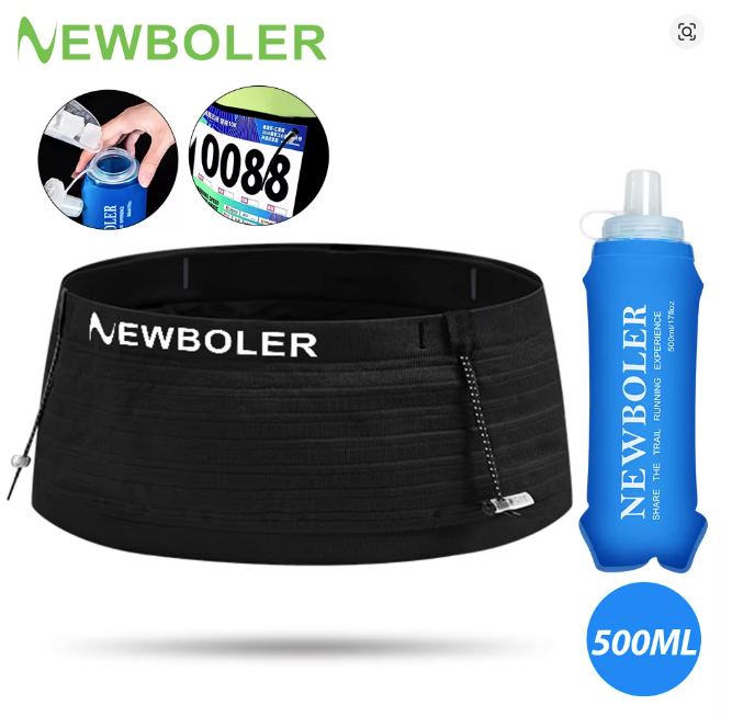 Cinturon Running New Boler con Flask y porta numero 500ml