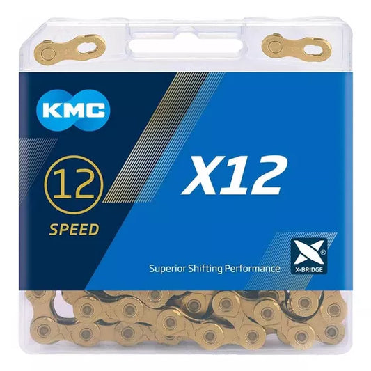 Cadena KMC X12 12v Dorada