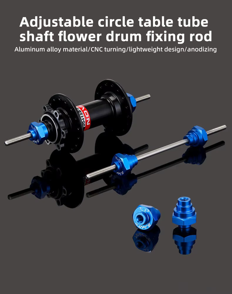 Soporte de centrado de ruedas con varilla de fijación para eje de buje Toopre