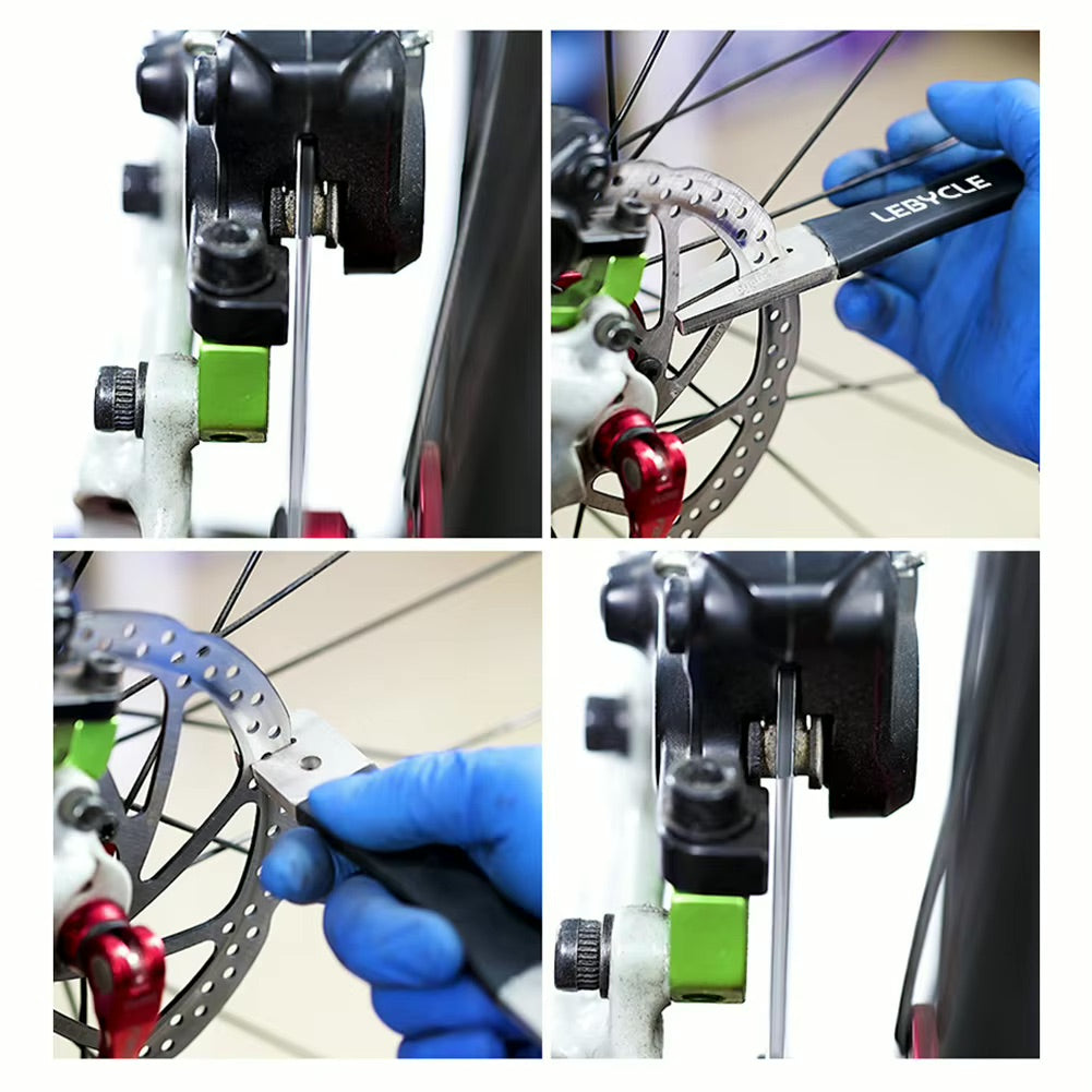 Herramienta para enderezar discos de freno de bicicleta