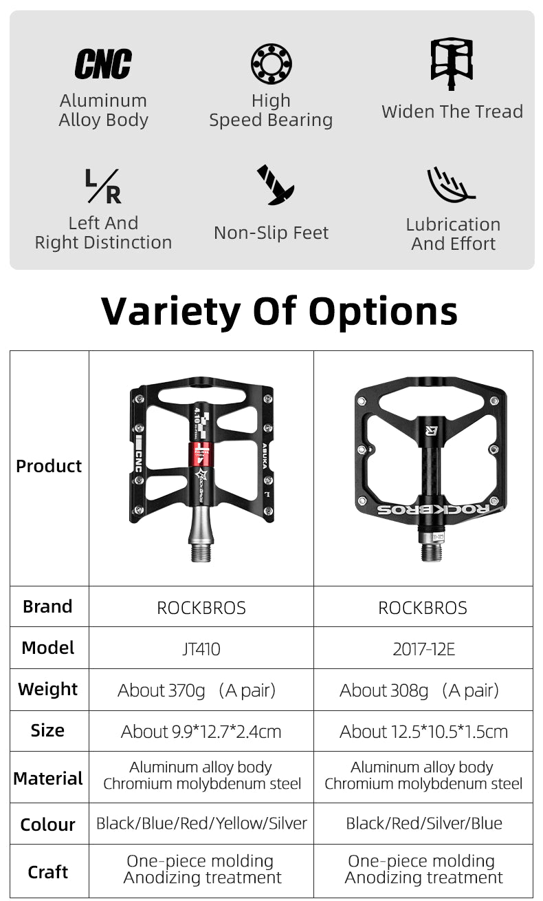 Pedales Rockbros de aluminio